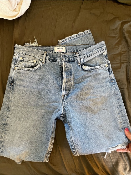 Agolde Denim - Agolde Light Blue Distressed Skinny Jeans